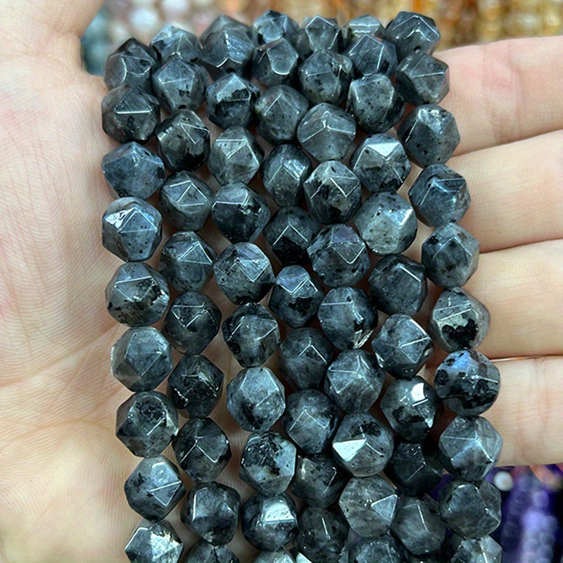 

15" Strand Of Black Gemstone Beads - Natural Stone Spacer Beads For Making, Bracelets & Anklets - 6/8/10mm Sizes - Elegant Decorative Craft Supplies, Beads For Jewelry Making