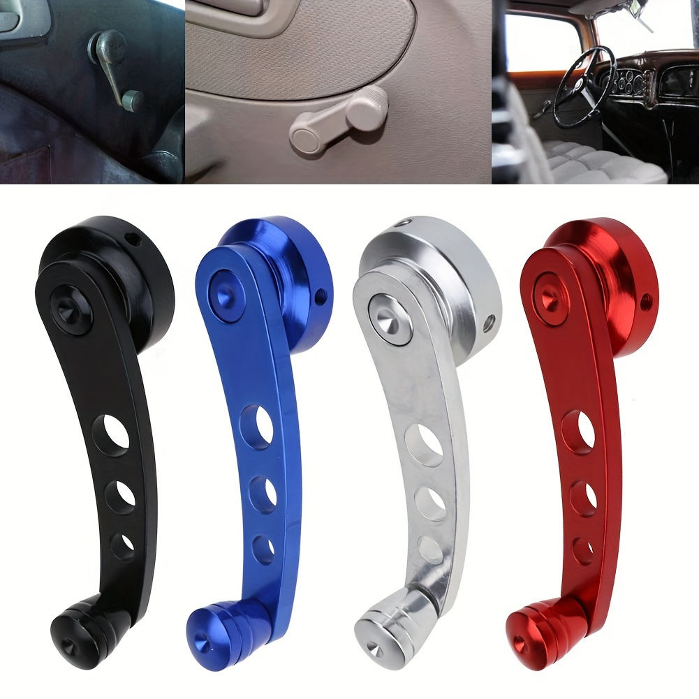 

2pcs Aluminum Alloy Universal Car Window Close Hand Handle Winder Riser Replacement Manual Auto Window Glass Closer Handle