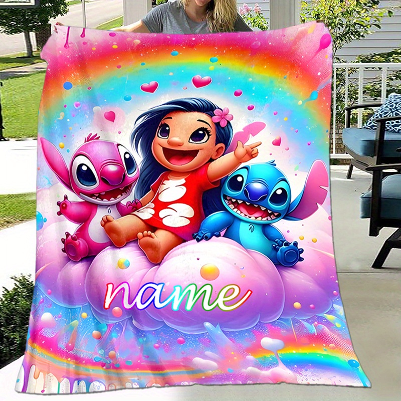 

Customizable Name Flannel Throw Blanket – Anime Design, 100% Polyester Knitted Blanket, Soft And For Lounging, Camping, Games | Style, 200-250gsm