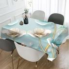 floral pearl dining room tablecloth polyester non woven fabric machine made square table cover for dust resistant decorative table topper