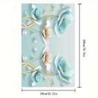 floral pearl dining room tablecloth polyester non woven fabric machine made square table cover for dust resistant decorative table topper