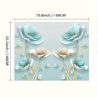floral pearl dining room tablecloth polyester non woven fabric machine made square table cover for dust resistant decorative table topper