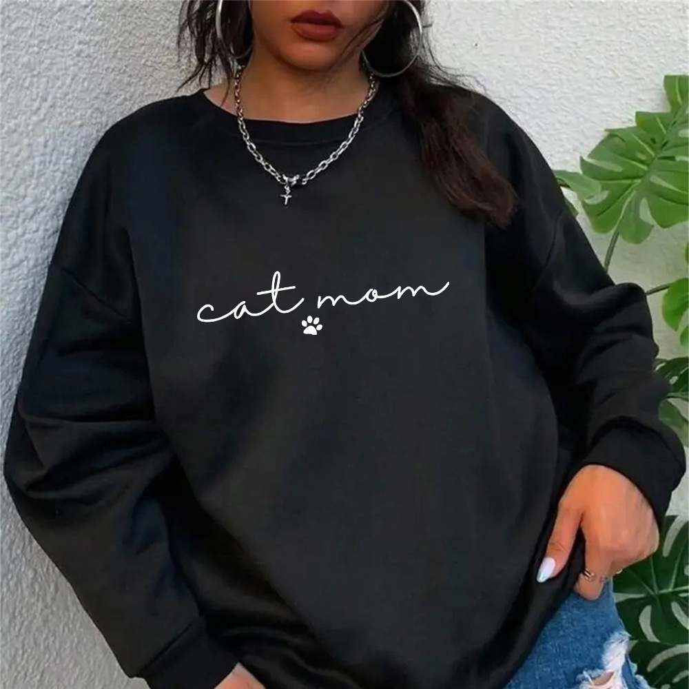 

Adult Casual Pullover Sweatshirt With 3d Printed Lettering, Polyester Knit Fabric, Round Neck, Fit, Comfort - Trendy Fashion Top For Dating And