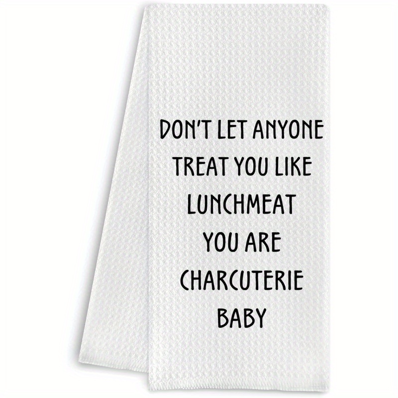 

Funny 'charcuterie' Kitchen Towel - 18x26 Inch, Polyester, Machine Washable, Modern Decorative Hand & Tea Towel For Home