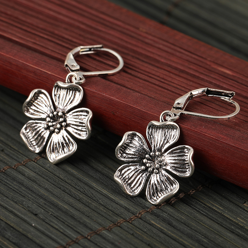 Image of Artisan- Vintage Floral Earrings, Ethnic-inspired Jewelry For Women, Wear Or Special Occasions