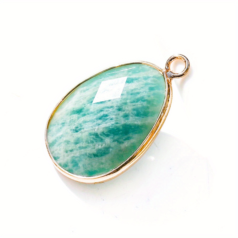 Natural Drop Edge-wrapped Pendant Irregular Cut Surface Necklace Pendant