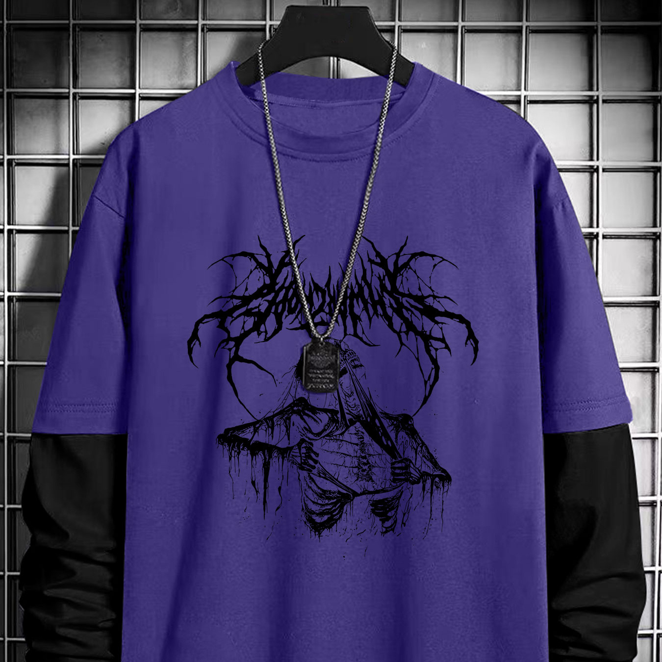 

Long Sleeve T- Unique Skull - , Fit, Polyester, -