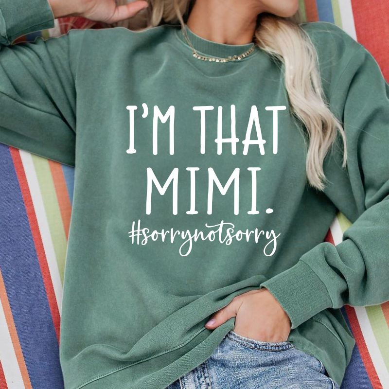 

Women's Graphic Sweatshirt - "i'm That , " Polyester Long Sleeve For & Fall