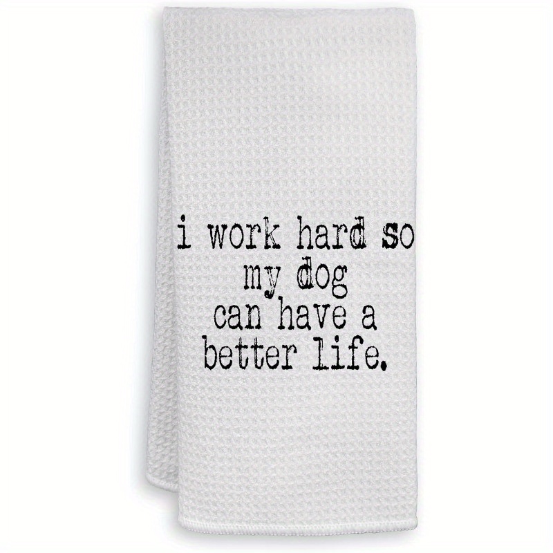 

Polyester Kitchen Towel - 18x26 Inch, Funny Dog Mom Design, Drying Hands & Decorating Bathroom And Kitchen, Dog Mom, Kitchen Towels, Dish Towels, Funny