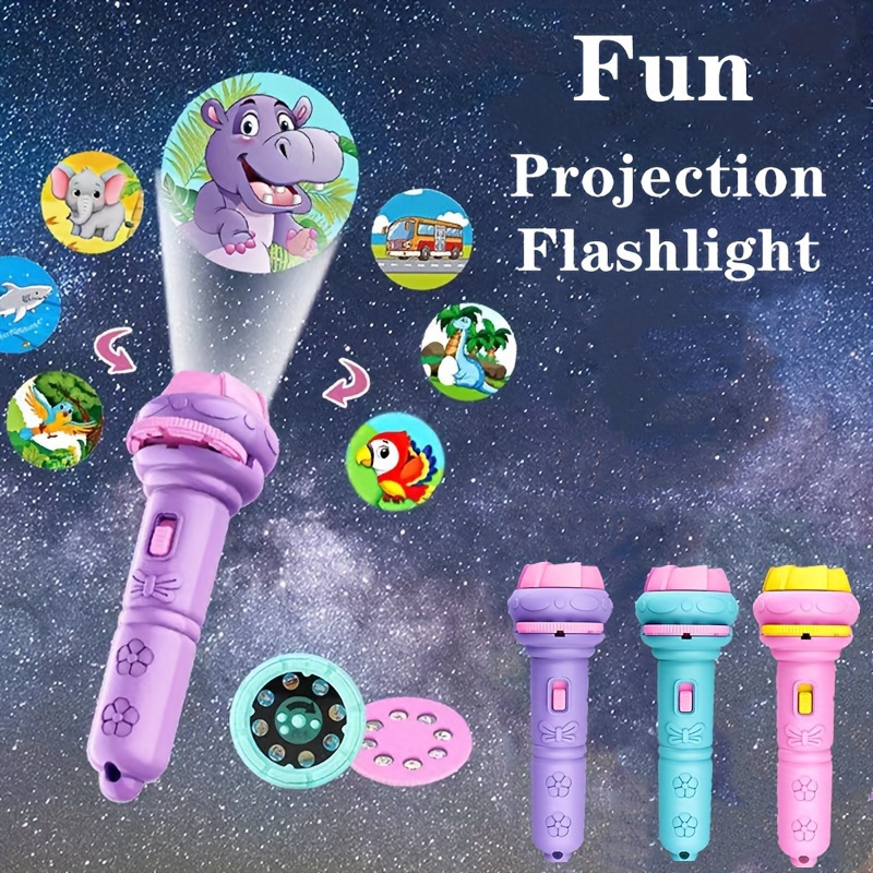 colorful projection flashlight toy for   educational light up plaything perfect birthday gift   green   toys details 0