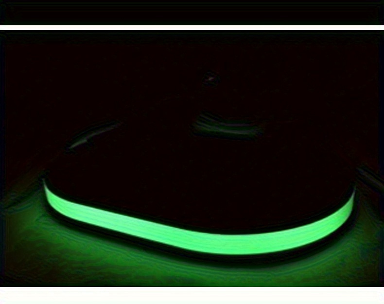 Ruban Phosphorescent - 3m*1cm Auto-Adhésif, Imperméable & Résistant aux UV, pour Escaliers, Murs, Voitures Extérieures & Décorations de Fête, Options Multicolores (1 Rouleau)