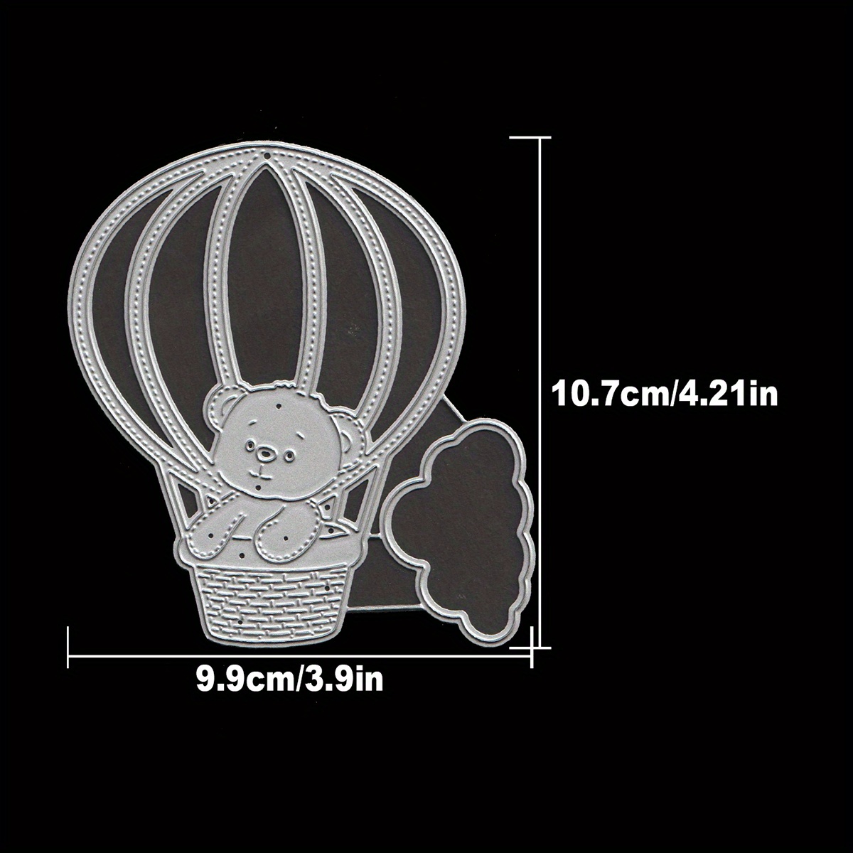 Image of Original On Hot Air Balloon With Cloud Metal Cutting Dies Cut Die Birthday Wedding Decoration Paper Craft Mould Diy Scrapbooking & Stamping Stencils Supplies