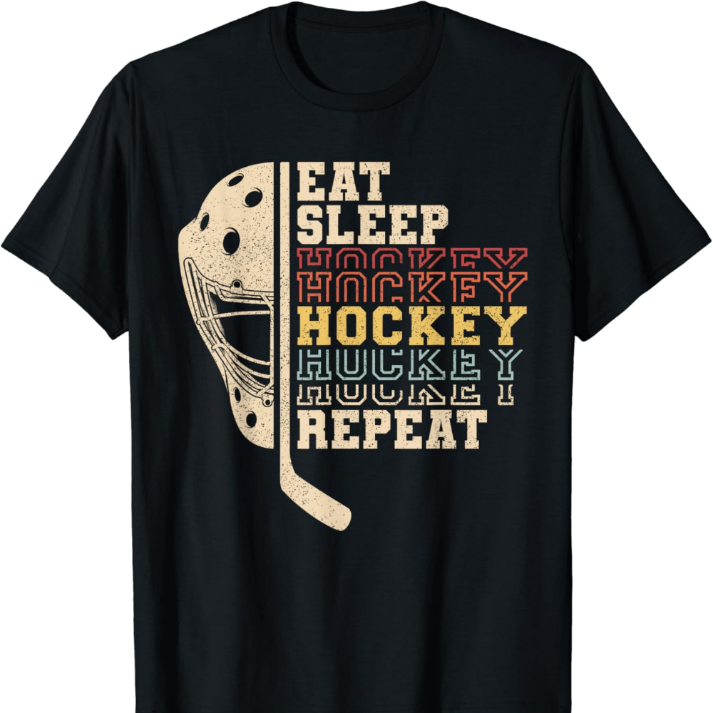 

Eat Hockey Men Boys Kid T-shirt For Kids, Soft Fabric, Breathable, Comfortable Short Sleeve Summer