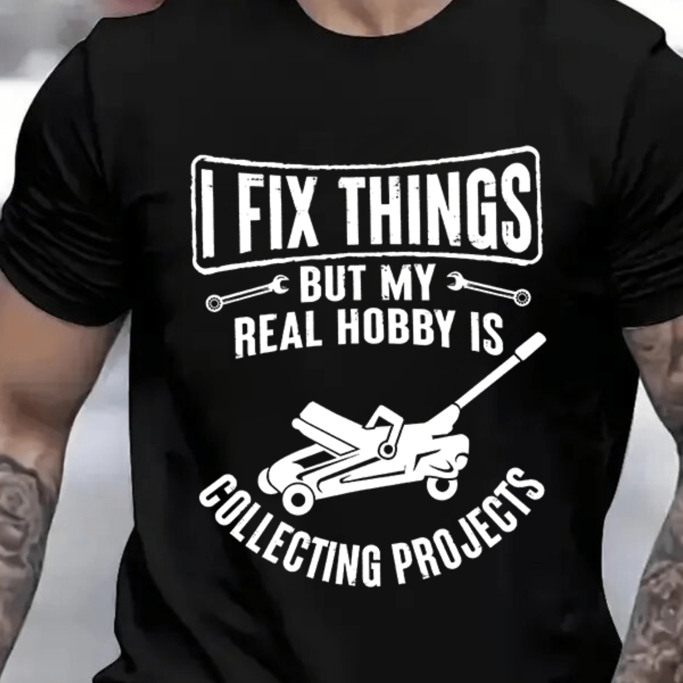 

Men's Mechanic Funny Tee Shirt I Fix Things Collecting Objects For Him Garage Job Occupational Mechanics Tee Tops