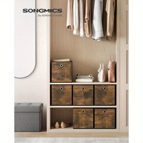 storage cubes set of 6 storage bins with handle oxford fabric and non woven fabric storage boxes 26 x 26 x 28cm storage unit foldable baskets bins containers for