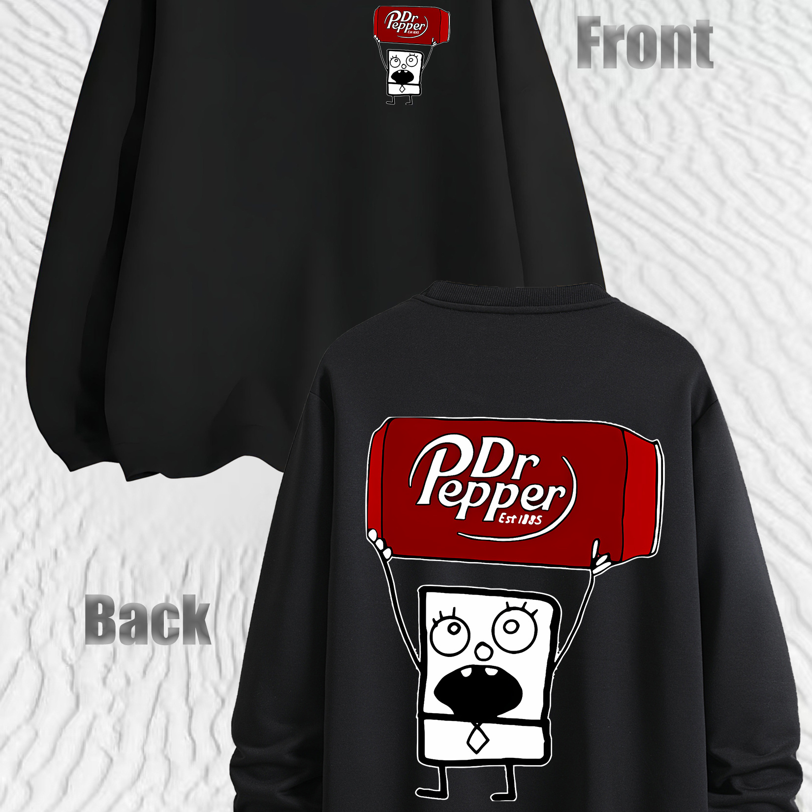 

Dr Pepper Doodle Bob Hoodie, Doodle Bob Hoodie, Dr Pepper Hoodie, Double-sided Printed Unisex Hoodie, Couple Fashion Hoodie, Fun