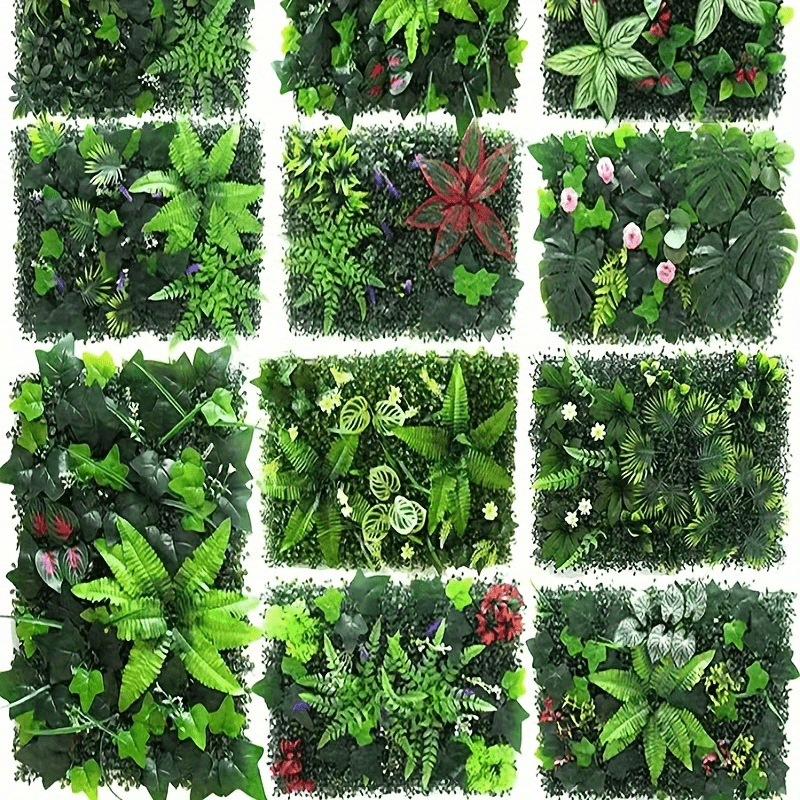 

Artificial Greenery Wall, 3d Faux Plant Wall Panel, Battery-free, , For Home, Kitchen, Wedding, Engagement, Plastic Material, Christmas Decor