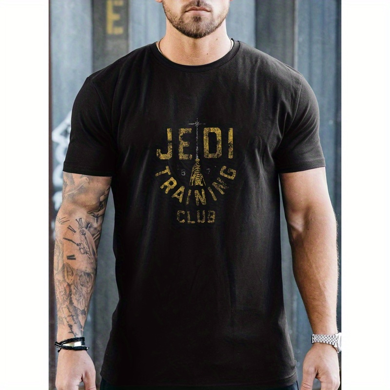 

Slogan Training Print Simple Short-sleeved T-shirt For Summer, Men's Round Neck Short-sleeved T-shirt, Casual T-shirt, Casual Comfortable Lightweight Top