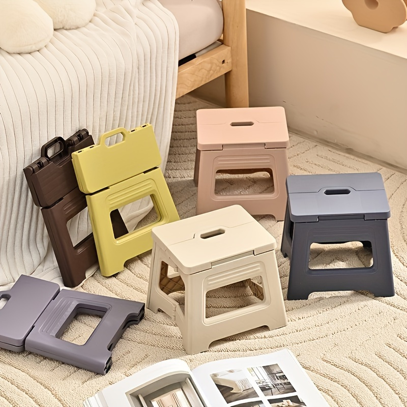 

Plastic Square Stool - , Adjustable, Non-slip, , Portable For Home, Kitchen, Bathroom, Travel, Fishing Chair