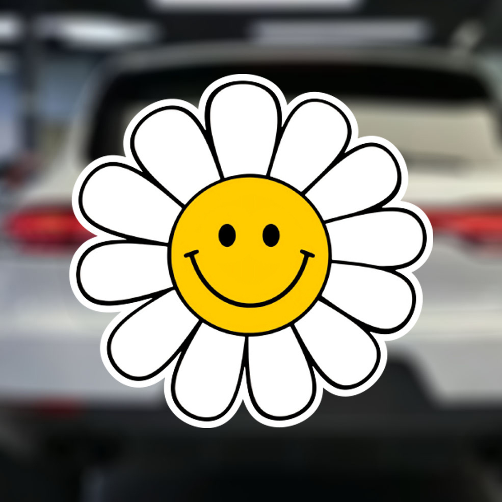 

Vinyl Daisy Sticker, Matte , Waterproof & , Adhesive Decal For Cars, Motorcycles, Laptops, Windows, All-surface , Decor