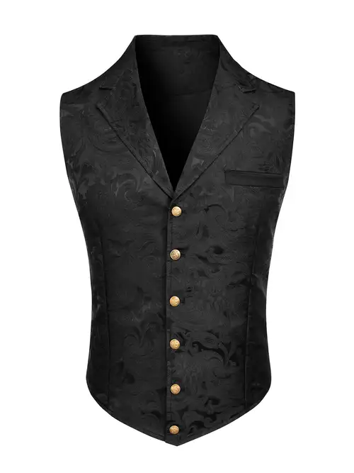 s Victorian Steampunk Double Breasted Vest - * Fit Brocade Paisley Floral Waistcoat with Maroon & Burgundy Colors * Party & Formal Attire s Victorian Steampunk Double Breasted Vest - * Fit Brocade Paisley Floral Waistcoat with Maroon & Burgundy Colors * Party & Formal Attire