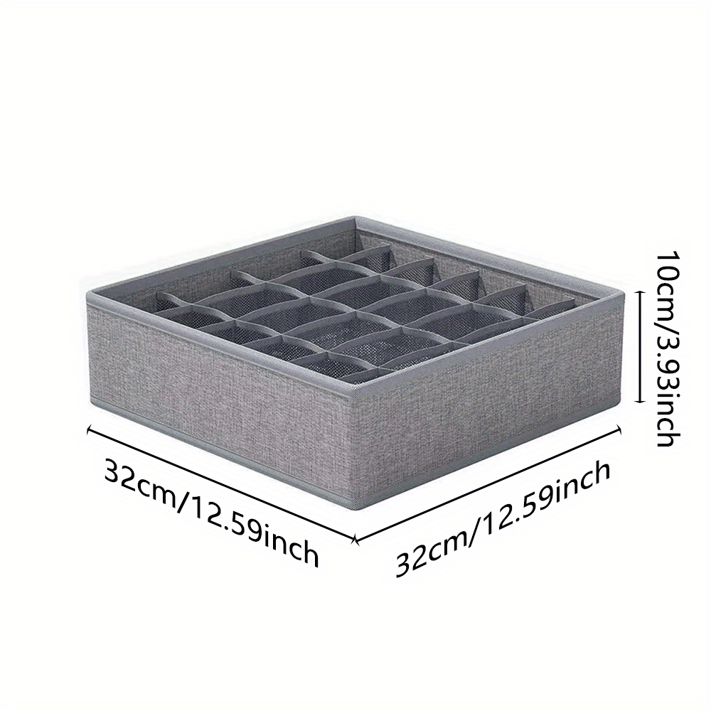 1pc foldable fabric storage organizer box with dividers for socks underwear ties multi purpose drawer and closet organizing solution   and extract details 2