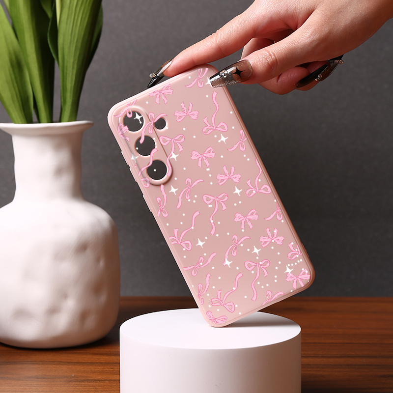 TEMU Phone Case: Shockproof Crossbody Cases For S24ultra S24pus S24 Pattern Bow Phone Case For Galaxy S23 Plus S22 Ultra S21  S20 Fe S10 A72 A54 5g