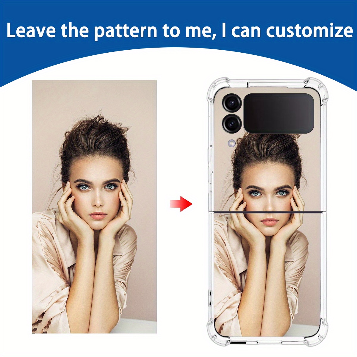 

Diy Pattern Customization Z Fold4 Z Fold3 Z Flip5 Z Flip4 Mobile Phone Case Protection Transparent Birthday Gift Holiday Gift Protective Cover