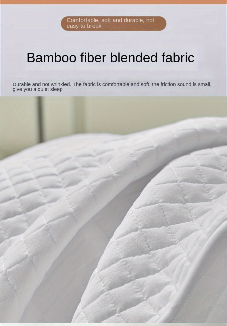 bamboo fiber pillowcase 3 layer sweat oil resistant machine washable   bedroom   details 0