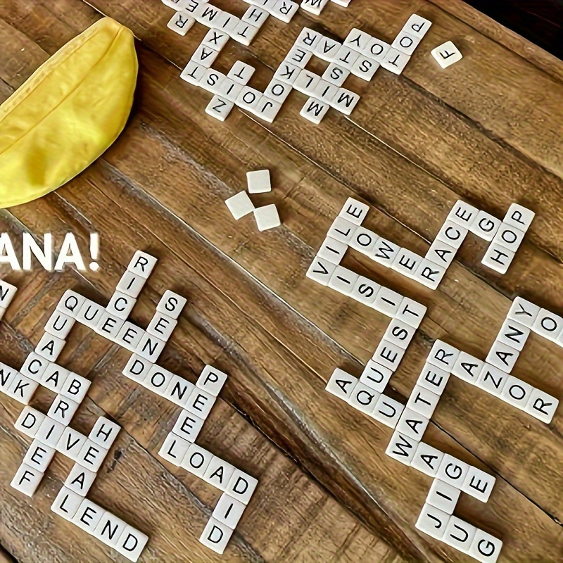 

Educational Word Game Tiles - Plastic Alphabet Set For & Spelling - Family Board Games