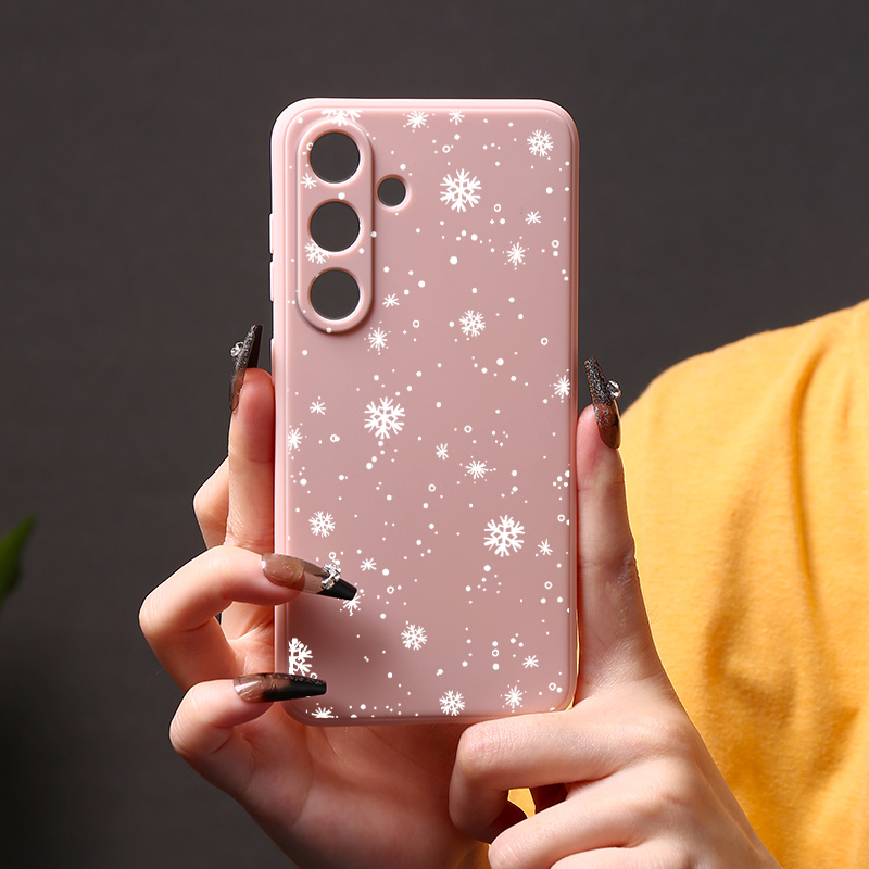 TEMU Phone Case - Shockproof Crossbody Cases For S24 S24pus S24ultra Pattern Snowflake Phone Case With For Galaxy S23 Plus S22 Ultra S21  S20 Fe S10