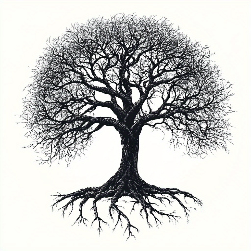Image of 4 Sheets Ancient Life Of Tree Temporary Tattoos Body Art Stickers For Party Decor And Favors Fake Tattoos Neck Arm Chest For Women Men Adults
