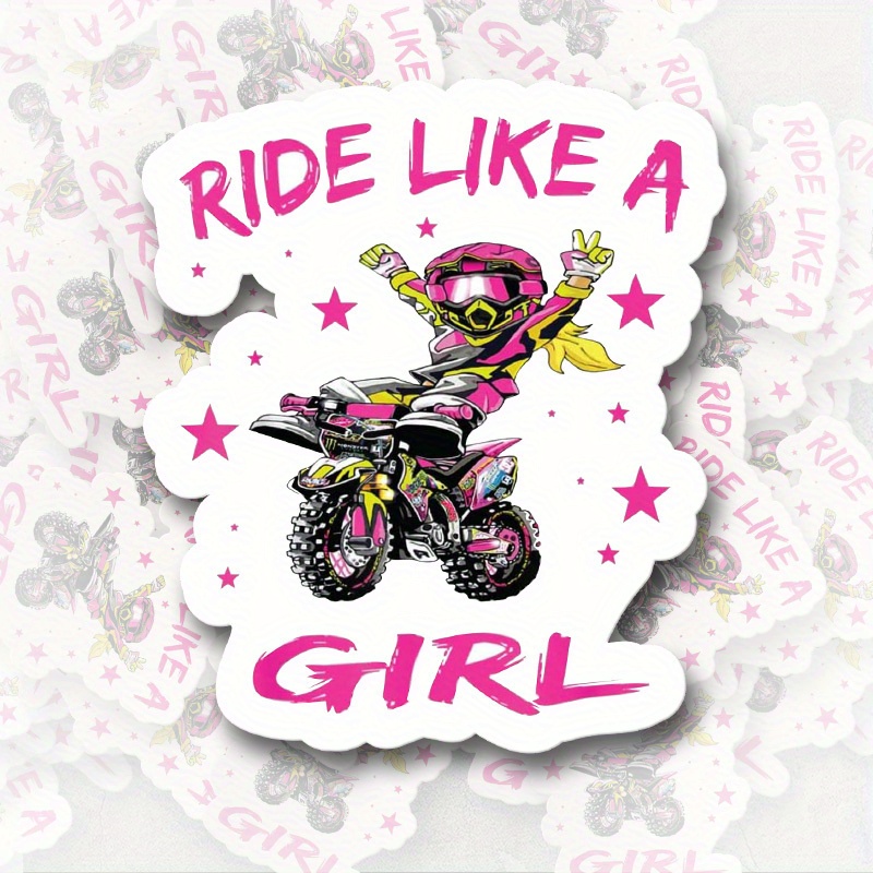 

Ride Vinyl Decal Sticker - Self-adhesive, Matte , Single Use, Irregular Shape - Dirt Bike Racing Inspirational Decal For Bikes, Laptops, And More