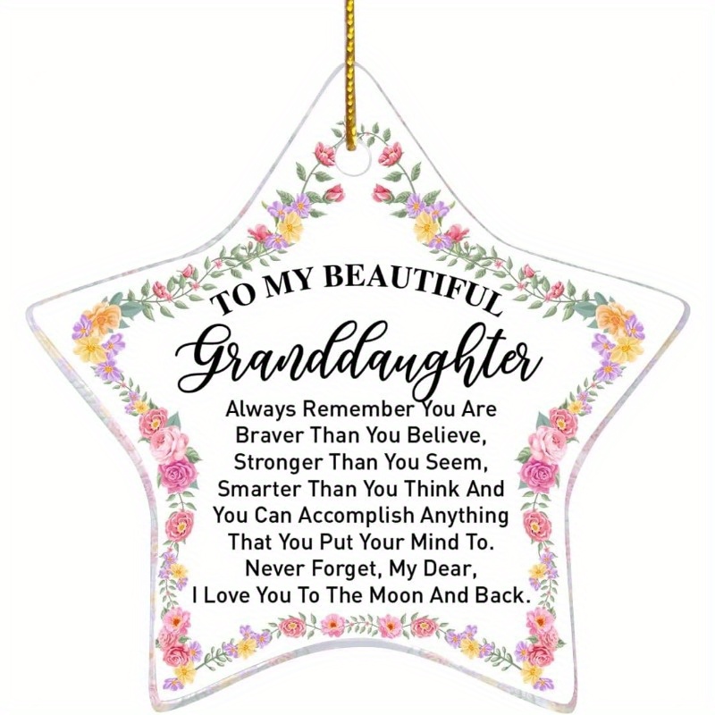 

Granddaughter Gift - Acrylic Christmas Ornament, Birthday & Graduation Celebrations, Best For Christmas