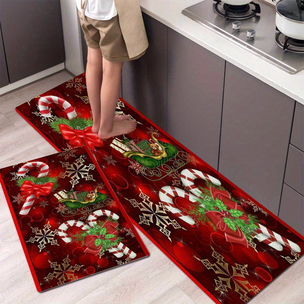 

2pcs Christmas - & , , Runner Rugs For , For Dining, Bar, And
