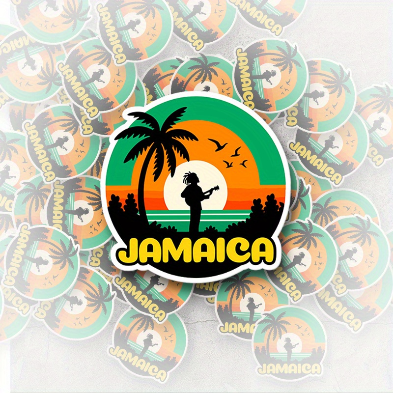 

Jamaica Sticker Decal Vinyl Small Waterproof For Water Bottle Mug Passport Notebook Laptop Skateboard Computer Phone