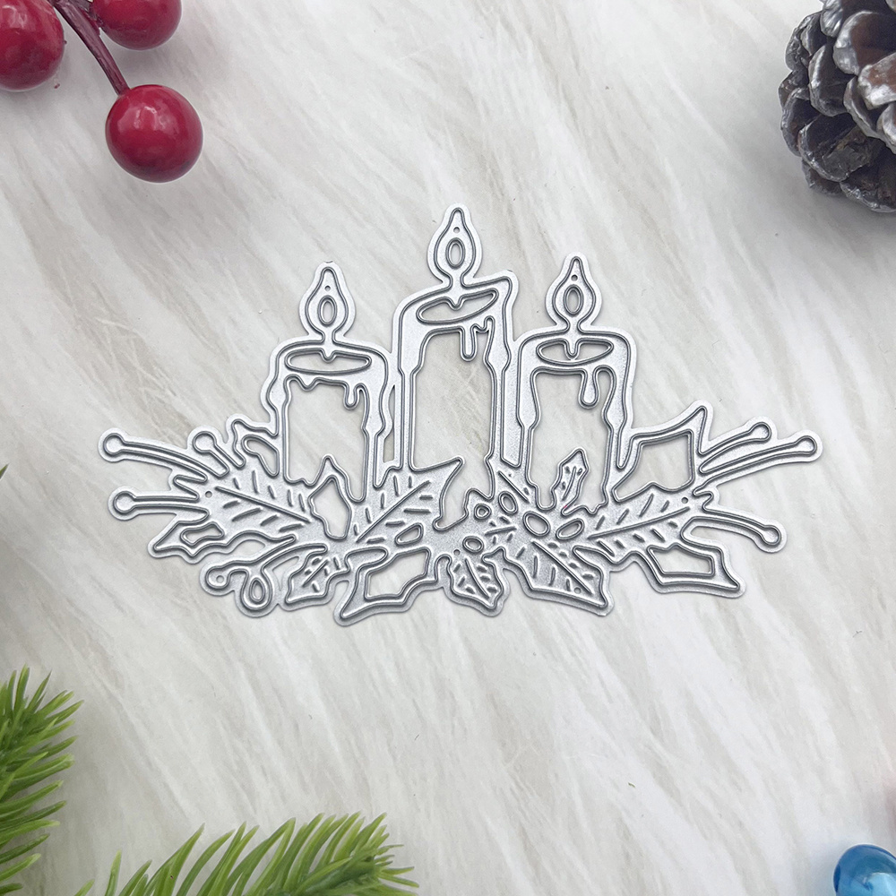 

Christmas 3- Die Cut - Metal For Diy Scrapbooking, Card Making & Paper Crafts - Silvery