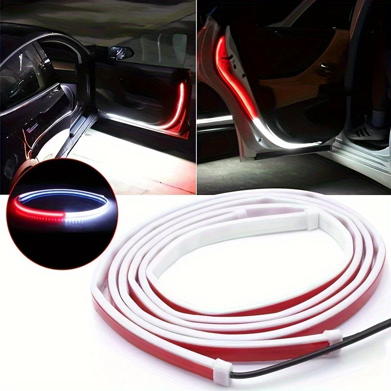 

2pcs Led Car Door Opening Lights - 47" Ambient Welcome Decor Strips, Hardwired 12v