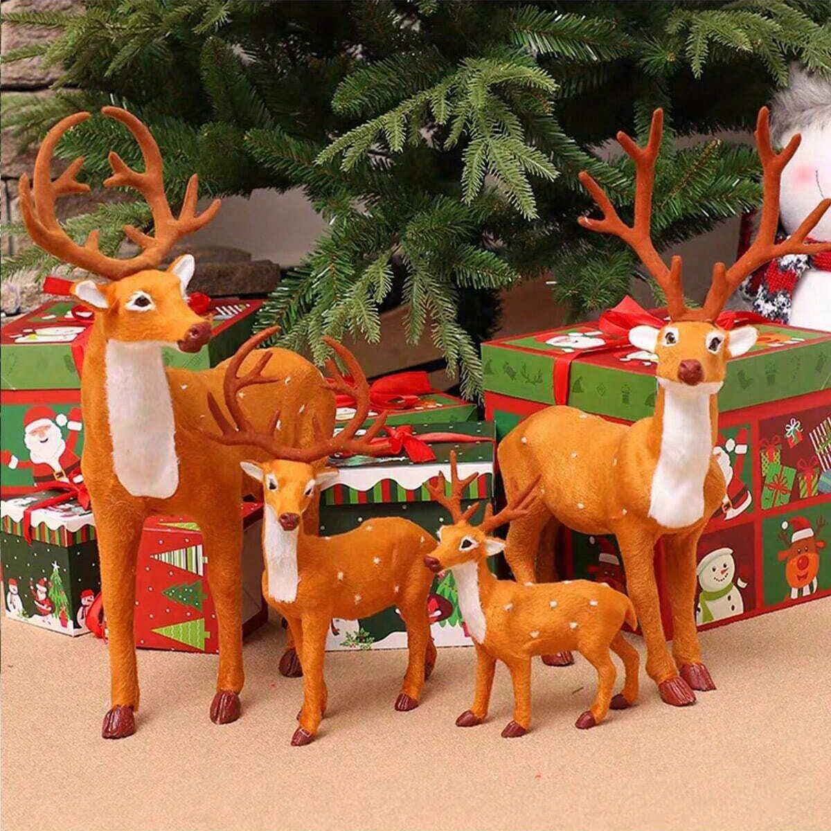 

Christmas 3d Simulated Deer Doll Set – Holiday Decorative Reindeer Figurines For Party, Window Display, And Home Décor – Seasonal Mall Elk Ornaments – Ideal Christmas Gift ()