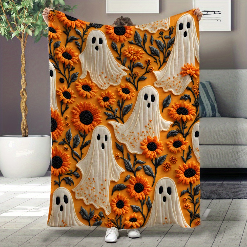 

Halloween Embroidered Blanket - For , Bed, , And Use - , All- Blanket