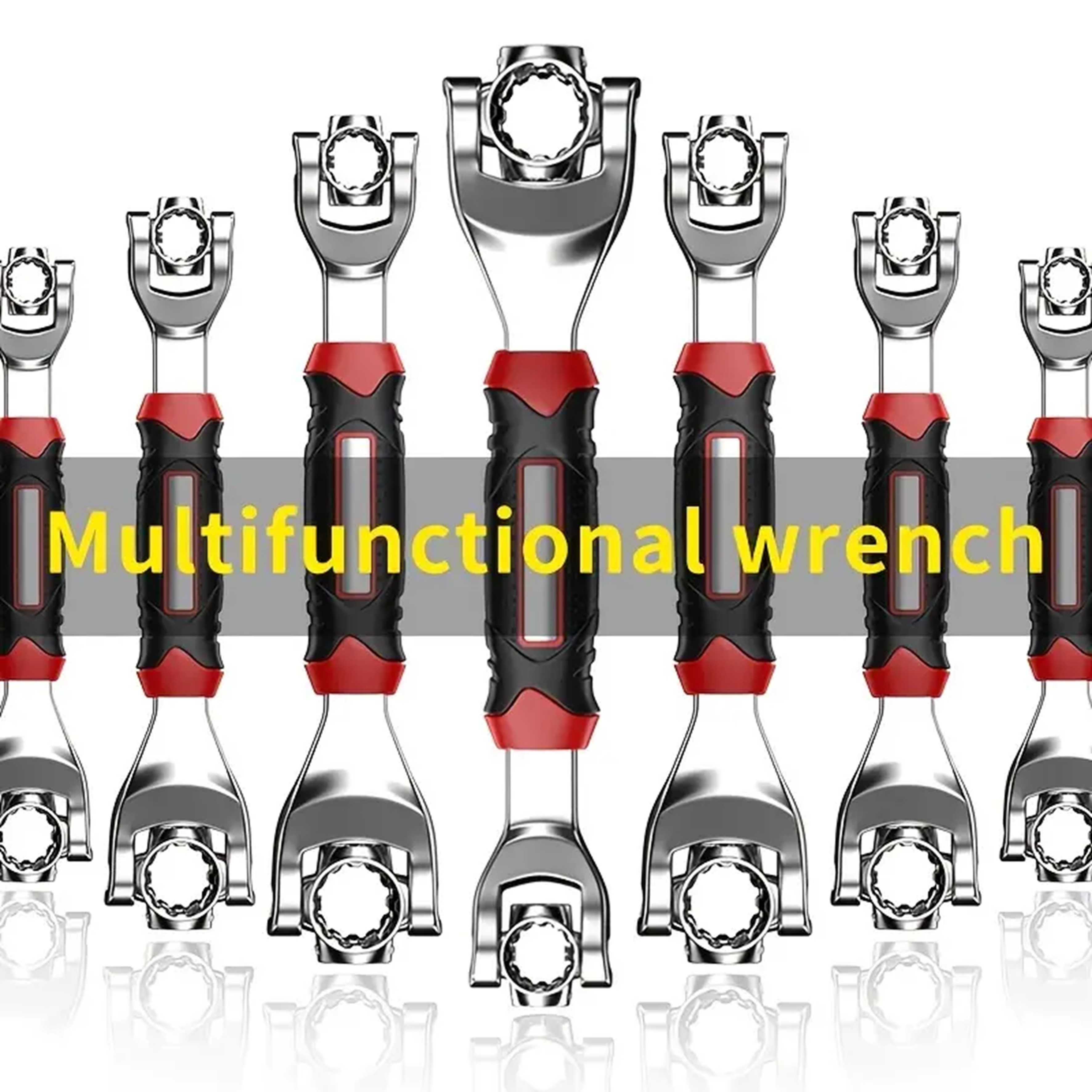 

52-in-1 Universal Socket Wrench Set - Metric 8-19mm & Sae 5/16"-3/4", Anti-slip Grip & Head For Home & Auto Repairs - Fits Hex, Square & Damaged Screws