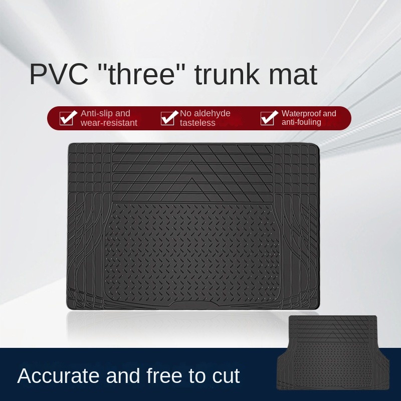 TEMU Customizable Pvc Car Trunk Mat, Waterproof And , Durable Cargo Liner, Universal Fit For Vehicle Floor