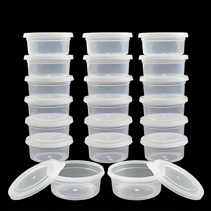 

3/6/12-pack Plastic Round Storage Containers With - Slime, Supplies