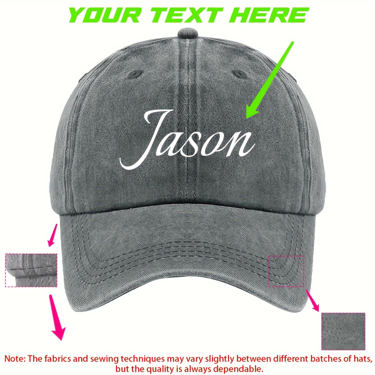 

Customizable - Cap For Men - , 100% , -