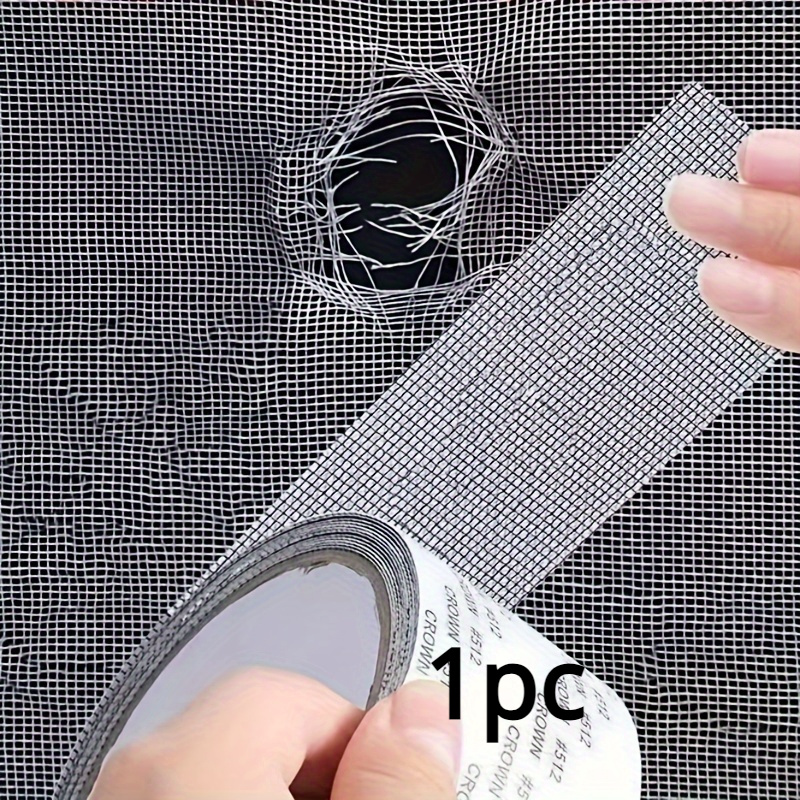 

1pc Self-adhesive Window Screen Repair Patch, Insect-proof Mesh Tape, Strong For Fabric , Easy To Trim, For Window Screens