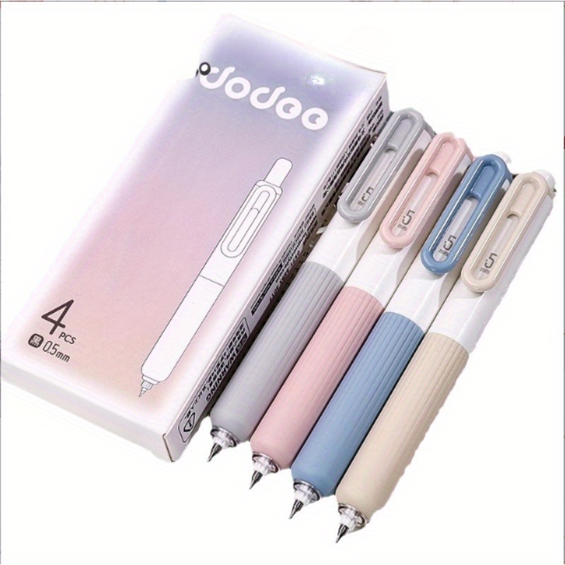 

4pcs Stylo de Poche Court à Séchage Rapide Stylo à Brosse Question Stylo de Stylo Noir Stylo de Poche Papeterie Scolaire Indispensable pour le à l'École