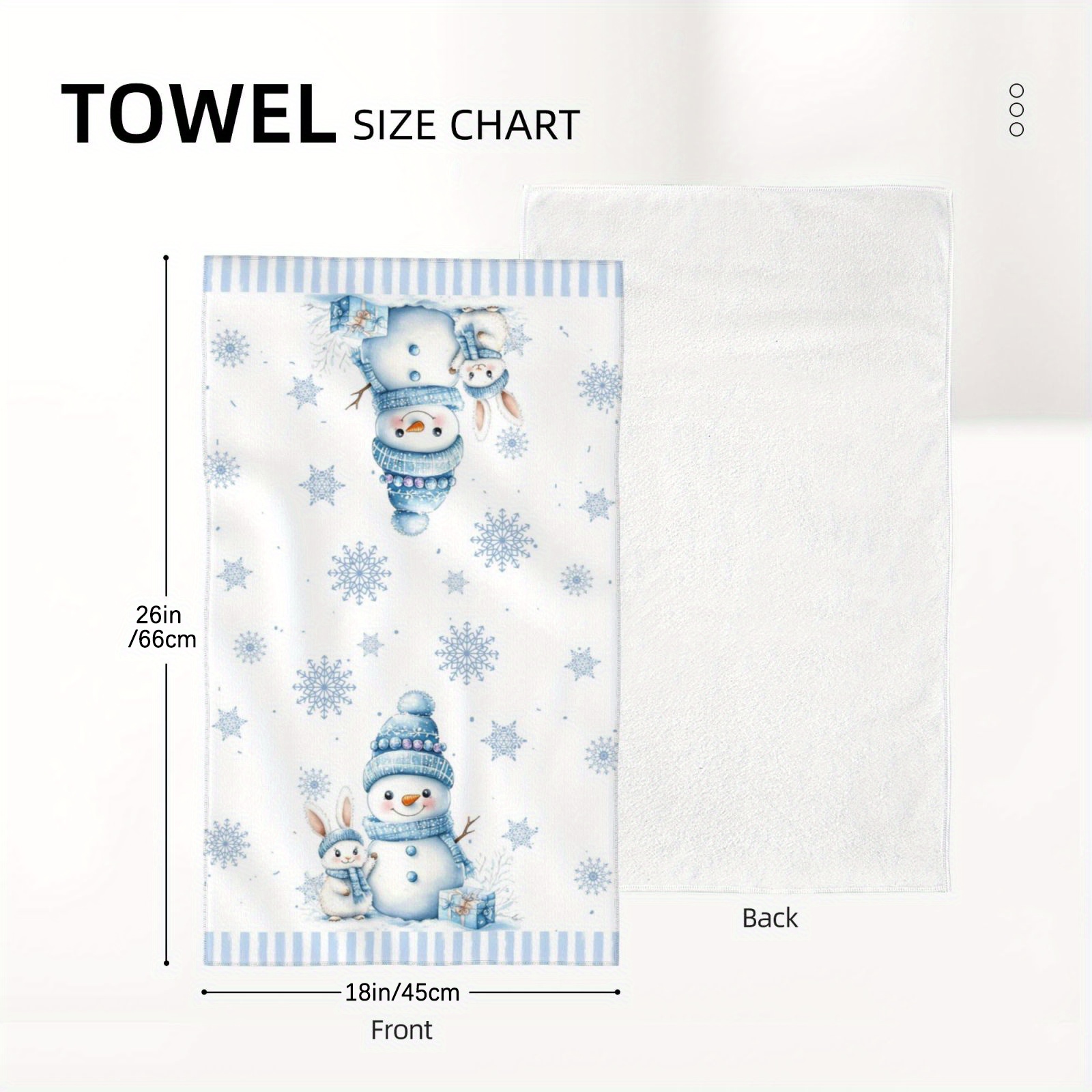 

2pcs Christmas Kitchen Towels, Snowman & Snow , Modern Cartoon Style, Polyester Microfiber, Rectangular Bathroom Hand Towels, 230gsm, Farmhouse Tea Towels For Home & Holiday Decor