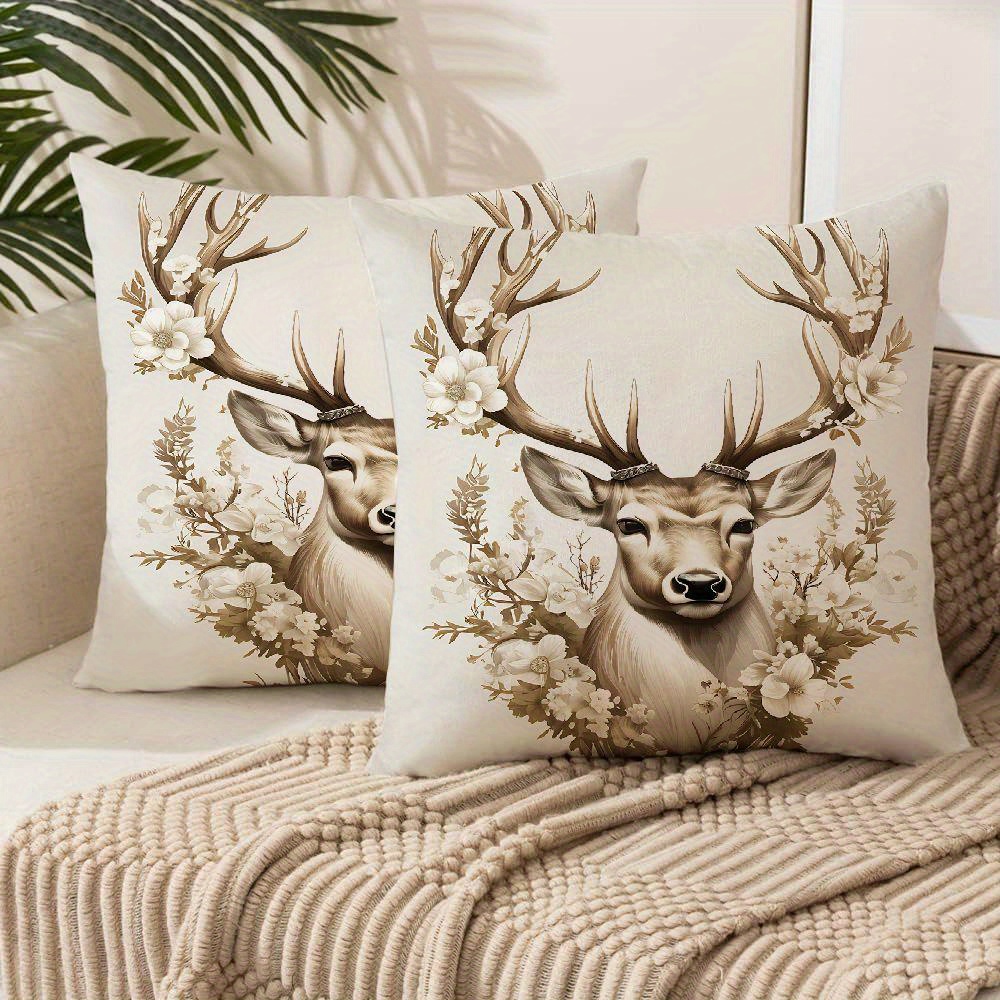 

2pcs - , Zippered Cushion For Sofa & Decor - , -