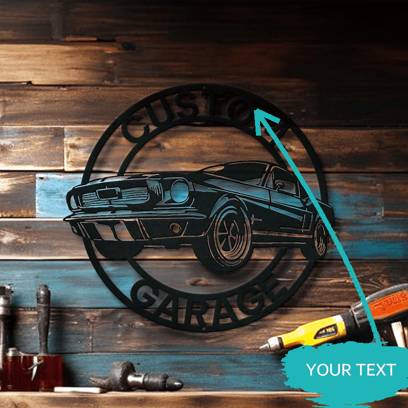 Etagère Murale Déco Vintage - Voiture Métal - Classic Car (50x24cm