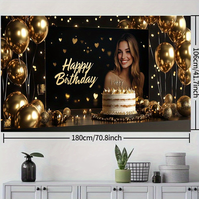 

- Personalize , & , 41.7x70.8" - For Decor, / & Backdrops, For